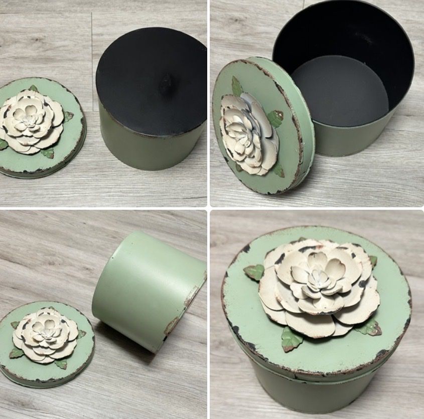 Tutte le decorazioni: Vintage Dose mit Rose - Blechdose Shabby Chic Stil – Usato da Rickenbach b. Wil venduto da sunneschii_