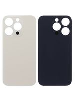 VITRE ARRIÈRE IPHONE 15 Pro max Blanc (AVEC LOGO)