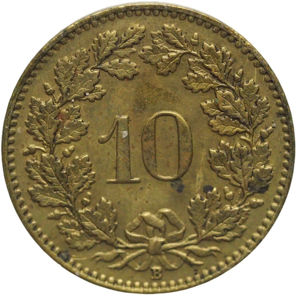 Tutti le monete: Schweiz 10 Rappen 1919 – Usato da Liestal venduto da fibonaccis 1