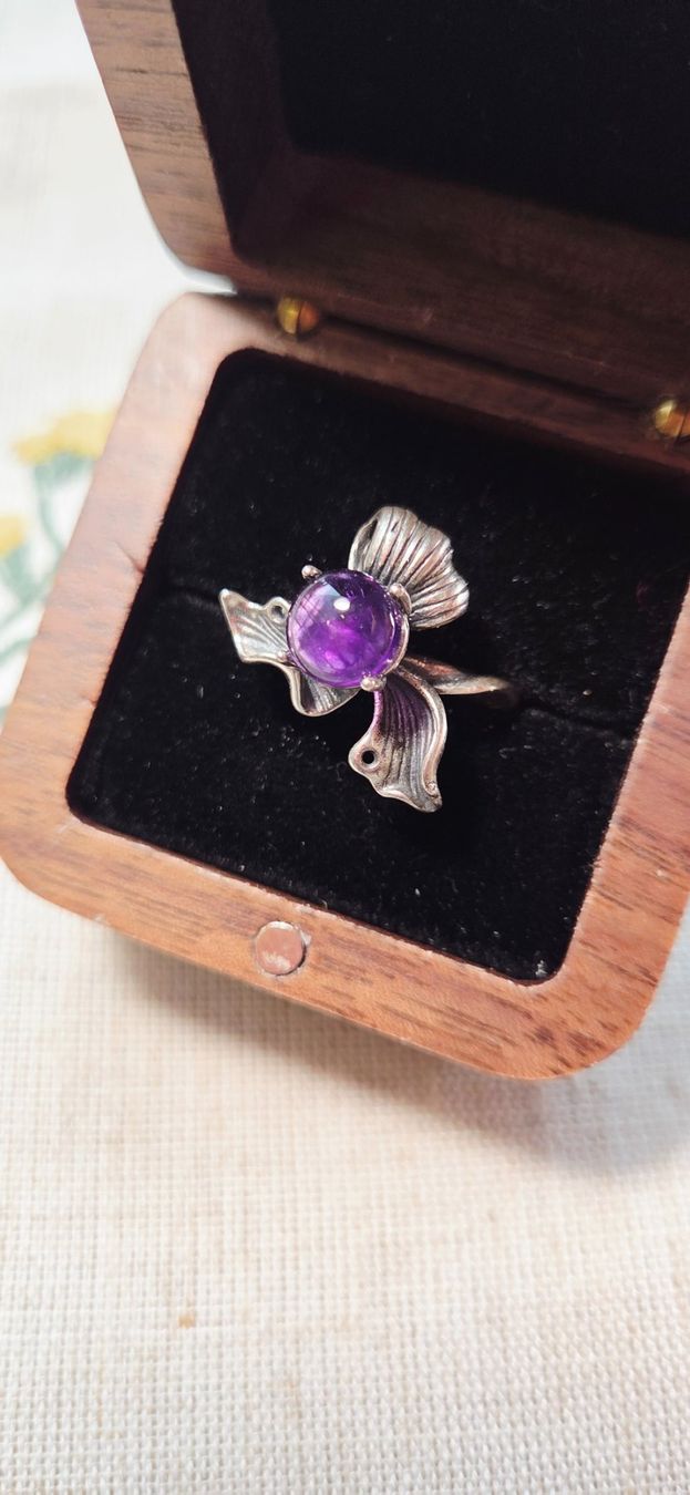 Anelli: NEW - S925 Amethyst Ring (Adjustable) – Nuovo (secondo la descrizione) da Zürich venduto da cin_wcf6 4
