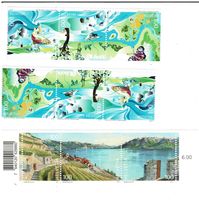3  Dreierstreifen Natur mit Rheinfall **