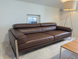 Sofa Calia Italia Romeo 3er , hochwertiges Ledersofa