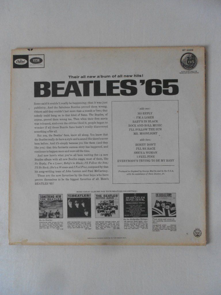 Dischi in vinile: THE BEATLES  -  BEATLES ' 65 – Usato da Bex venduto da Giorgiob 1