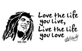 🌈Bob Marley Wandaufkleber: Liebe das Leben, das du lebst!💫