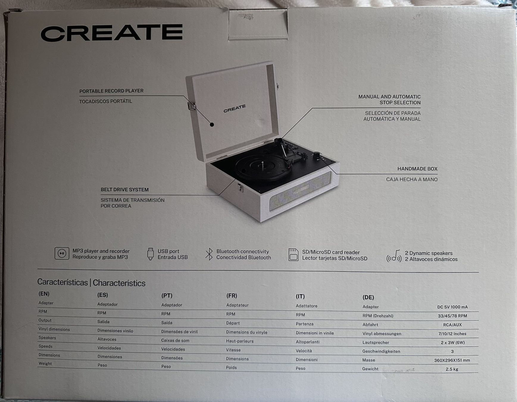 Giradischi: Lecteur de vinyles portable – Nuovo (secondo la descrizione) da Chesalles-sur-Oron venduto da Joelle76 1