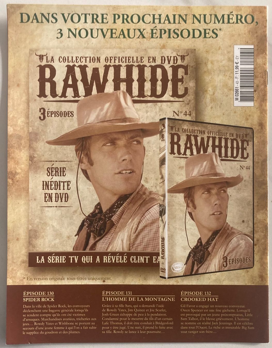 Tutti i DVDs: CLINT EASTWOOD - RAWHIDE N°43 – Usato da Poliez-Pittet venduto da Newtown-Records 2