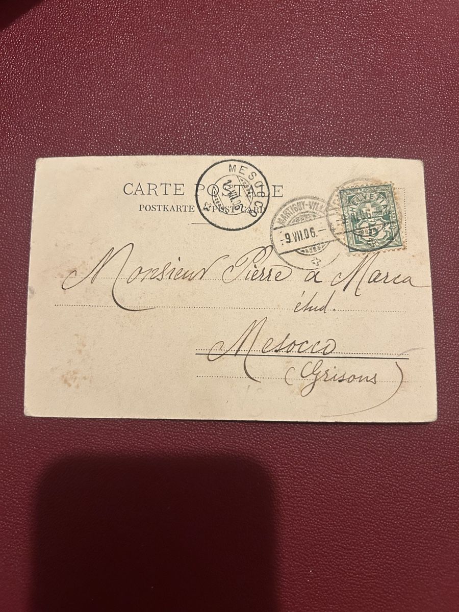 Ansichtskarten: Martigny Hotel de Ville 1906 – Gebraucht aus Breganzona von Milesbo 1