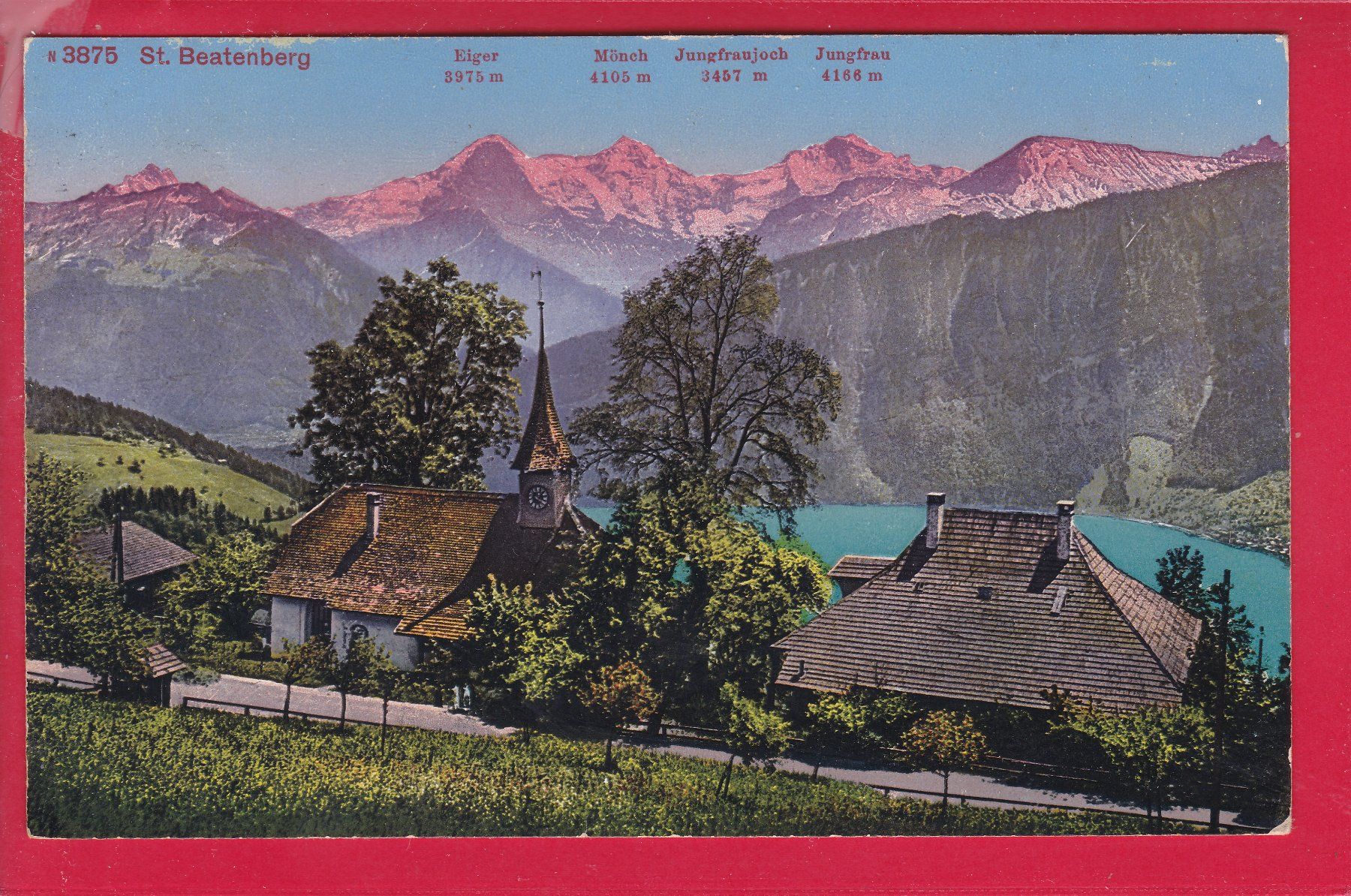 Cartoline postali: ST.BEATENBERG, 27.1.1919 – Usato da Oberrieden venduto da Gebirgsstelze