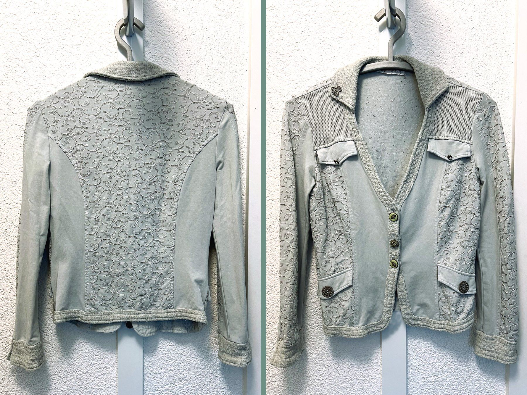 Elisa Cavaletti Giacche: Elisa Cavaletti | Blazer Jacke | S | Silberfaden bestickt – Usato da Bever venduto da lilasilbermond