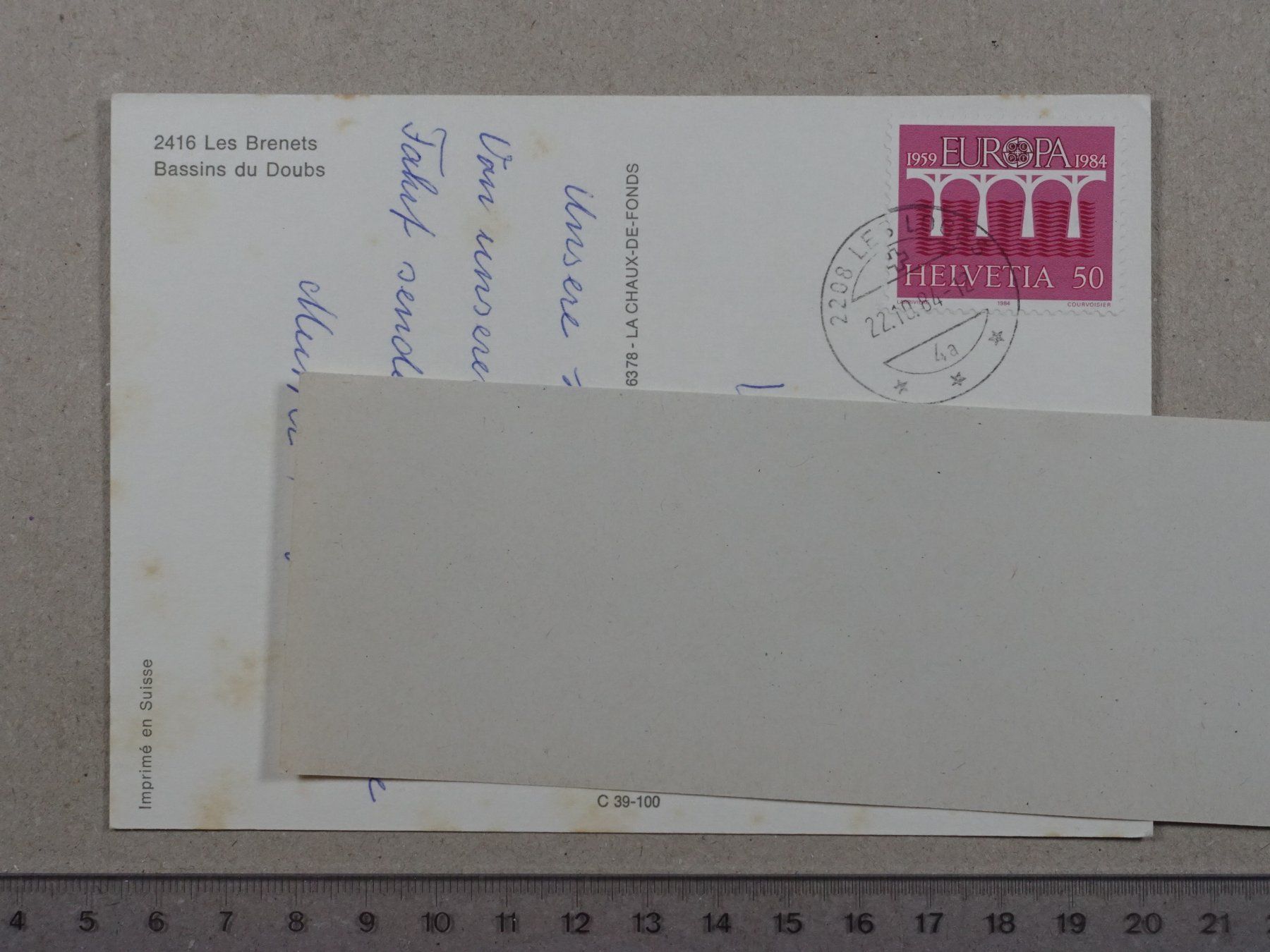 Cartoline postali: Les Brenets, Bassins du Doubs, 1984 – Usato da Lenzburg venduto da fh1 1