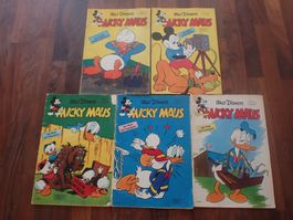 5 antike MICKY MAUS Comic Hefte von 1960 Disney Spielzeug