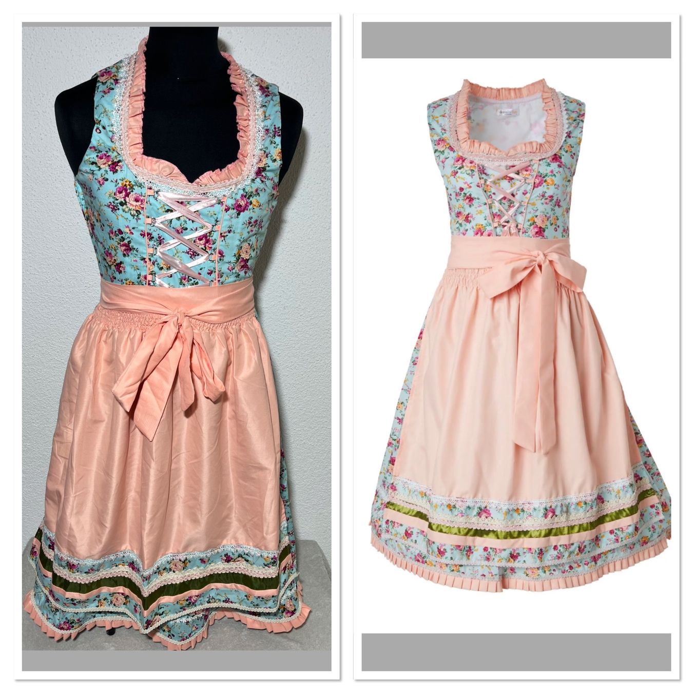Costumi: Ausverkauf Midi-Dirndl Erding Gr.L – Nuovo e nell'imballaggio originale da Oberegg venduto da MR-shop