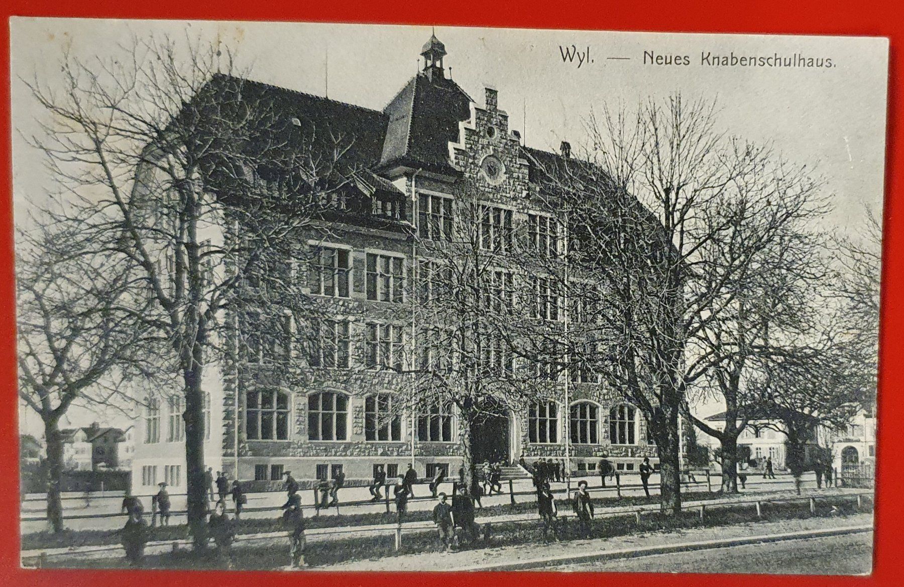 Cartoline postali: Wil 1906 - Neues Knabenschulhaus – Usato da Kreuzlingen venduto da Rschweiz1
