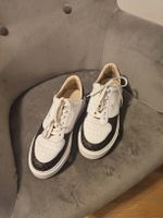 Aigner Ledersneakers, Grösse 41, Weiss/Braun, Top Zustand