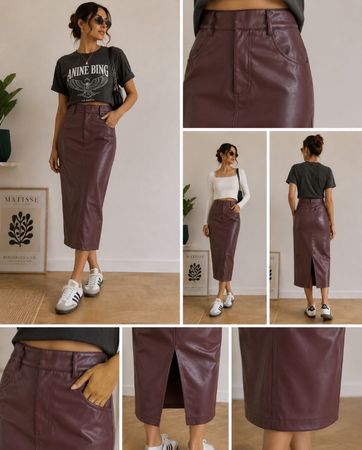 Jupe effet cuir Zara – Taille M  Neuve, jamais portée.