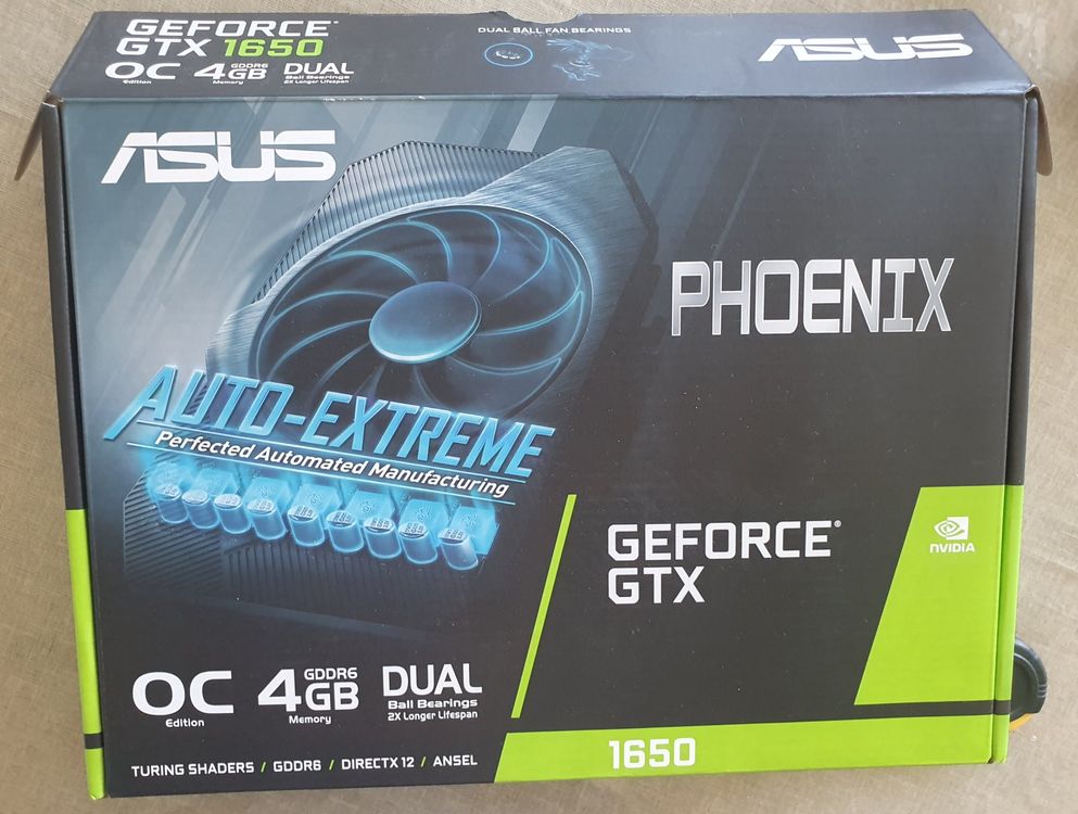 Carte 3D graphique ASUS Phoenix NVidia Geforce GTX 1650 OC 4 (D ...
