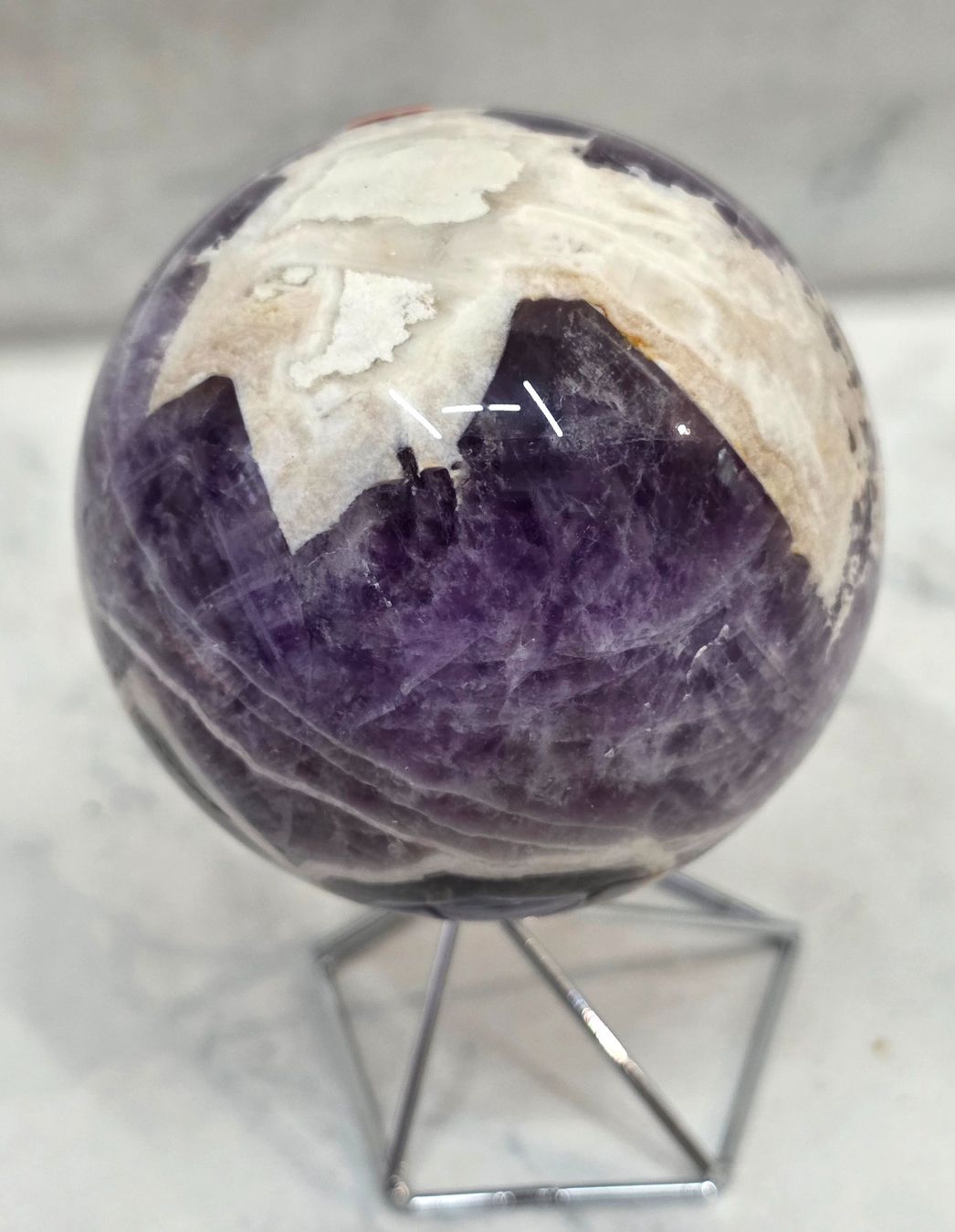 Minerali & Pietre curative: Chevron Amethyst Kugel D 71mm 488g – Nuovo e nell'imballaggio originale da Matzingen venduto da Shay_Crystalz 2