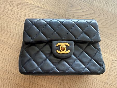 Vintage Chanel Mini Square Flap in Navy