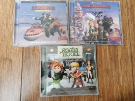 3 Hörspiel CD': Drachenzähmen, Robin Hood & Dragons