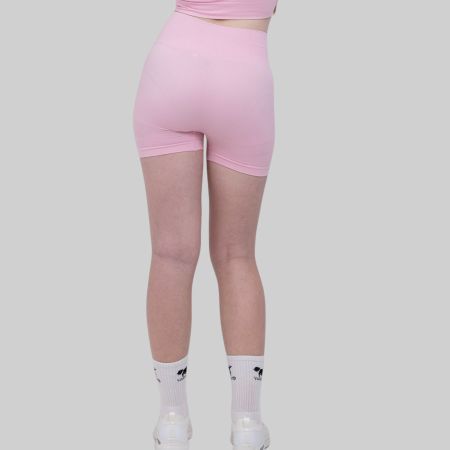Shorts Damen Seamless Waist Sport Yoga Rosa M Gym YAKWARY
