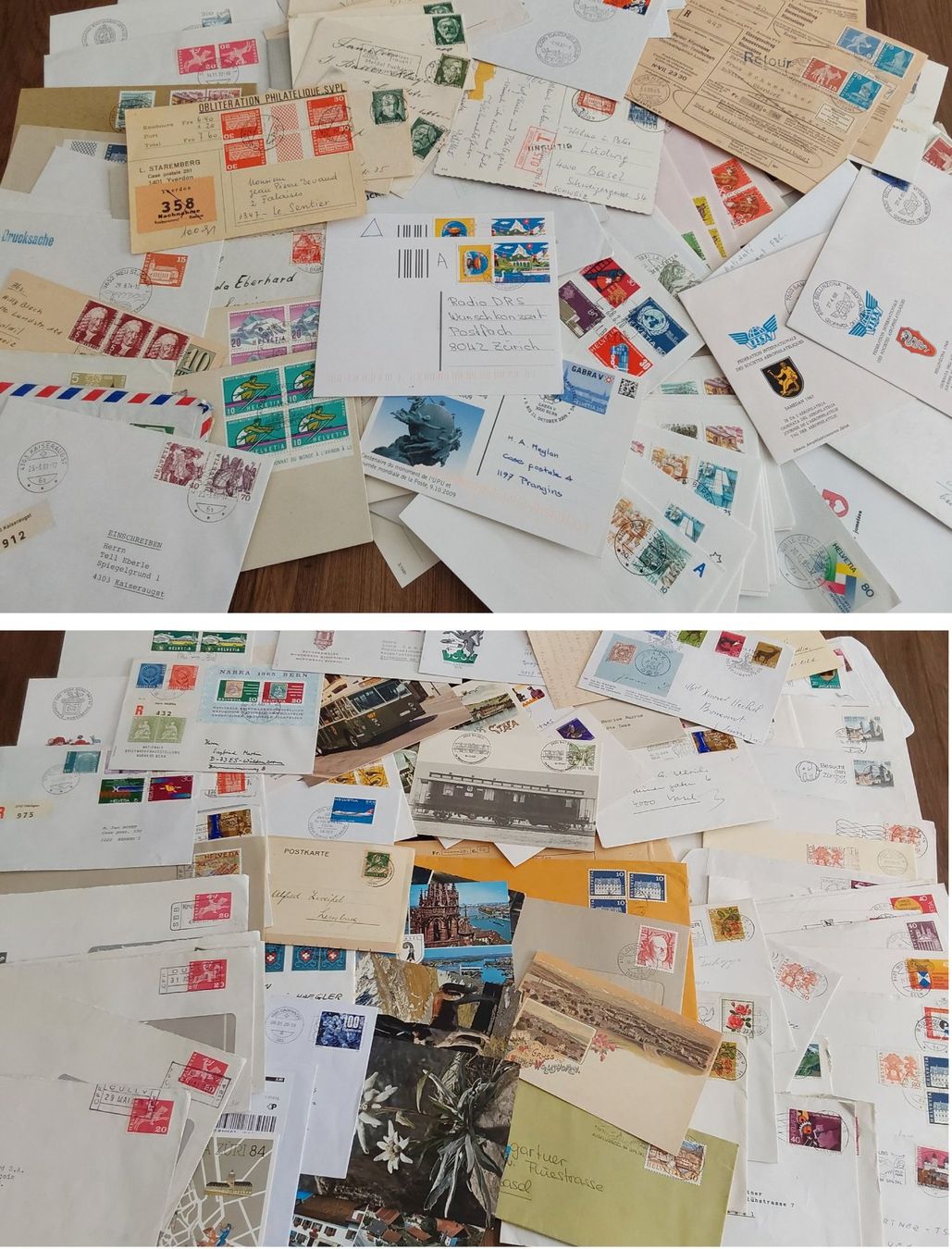 Alle Briefmarken: Über 6 kg CH Bedarfsbriefe, Postkarten, FDCs etc. – Gebraucht aus Münchwilen AG von Nesar 3