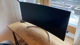 LG 38 Zoll Curved UltraWide™ Monitor 38WN95C-W + B&W CASE