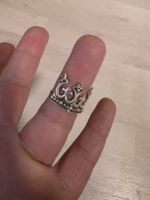 925 Silberring im Kronen Design, neuwertig, 5 Gramm schwer.