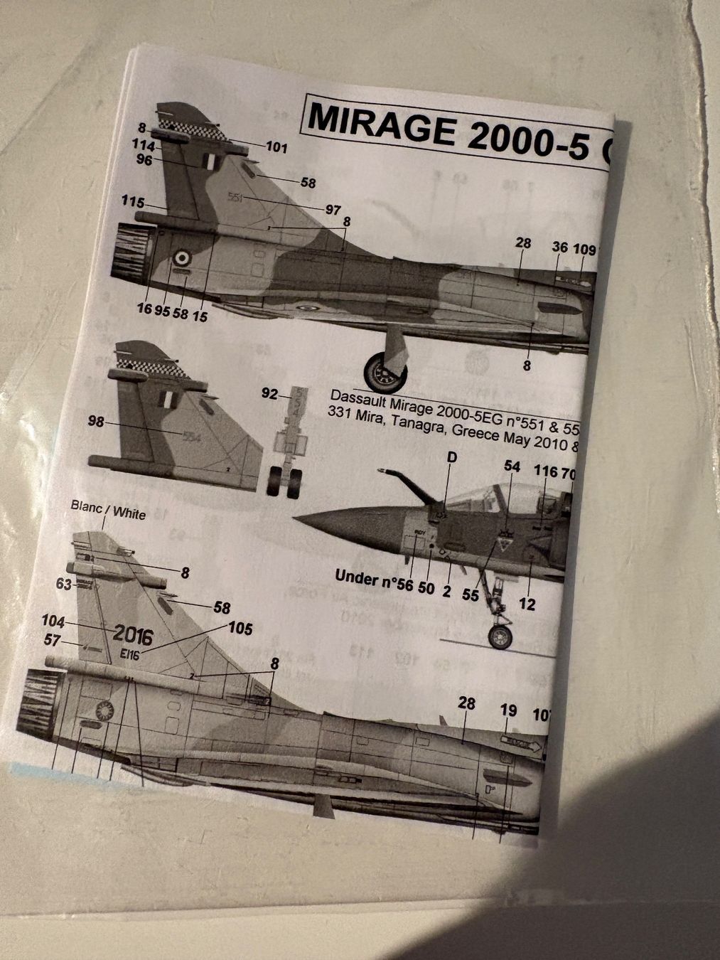 Kits de montage: 1/144 MIRAGE 2000-5 DECALS – D'occasion à MÜHLEDORF/SO par tru_wsv8
