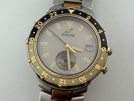 Vintage ENICAR chrono montre homme / Herrenuhr läuft