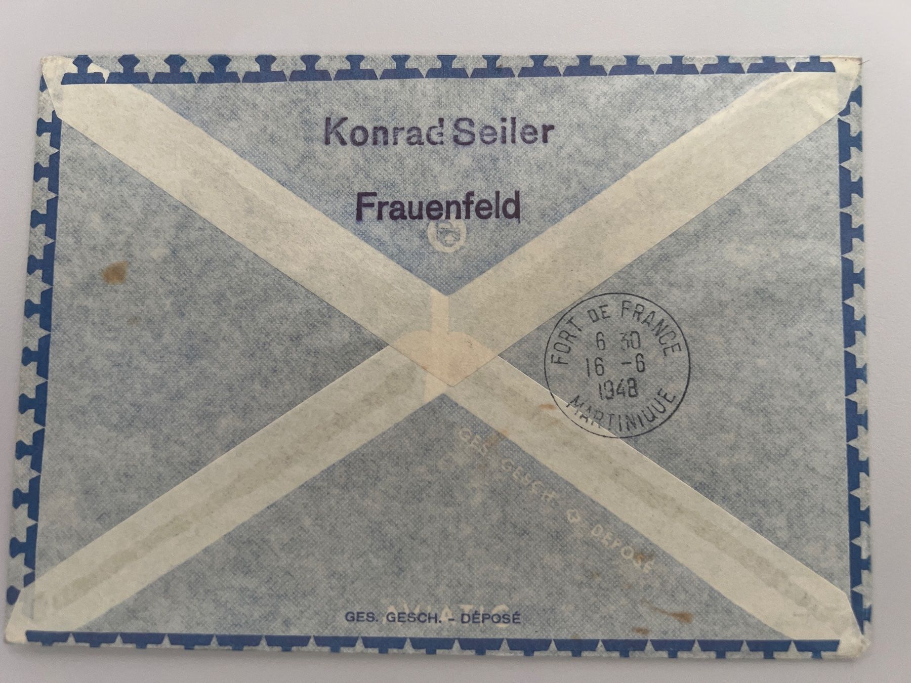 Tutti i francobolli: 1948 Sonderflug Genf-Antilles – Usato da Buchrain venduto da wmm 1