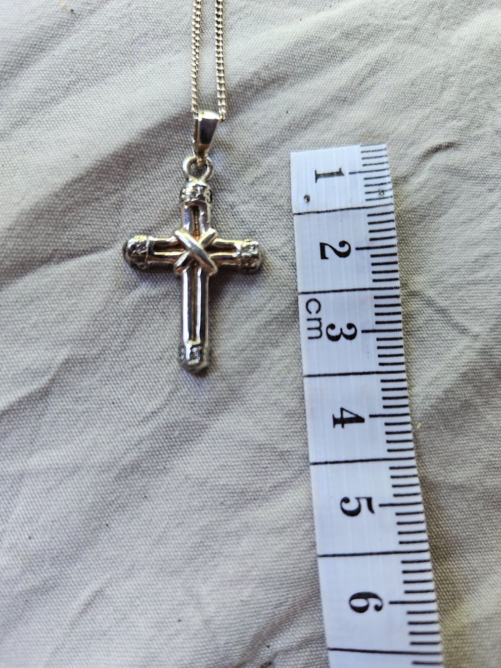 Catenine: Wunderschöne echt Sterling Silber Kreuz Kette – Usato da Gränichen venduto da Zmoonlight 1