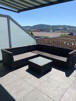 Garten Lounge Set Polyrattan dunkelgrau 5-teilig guter Zu...