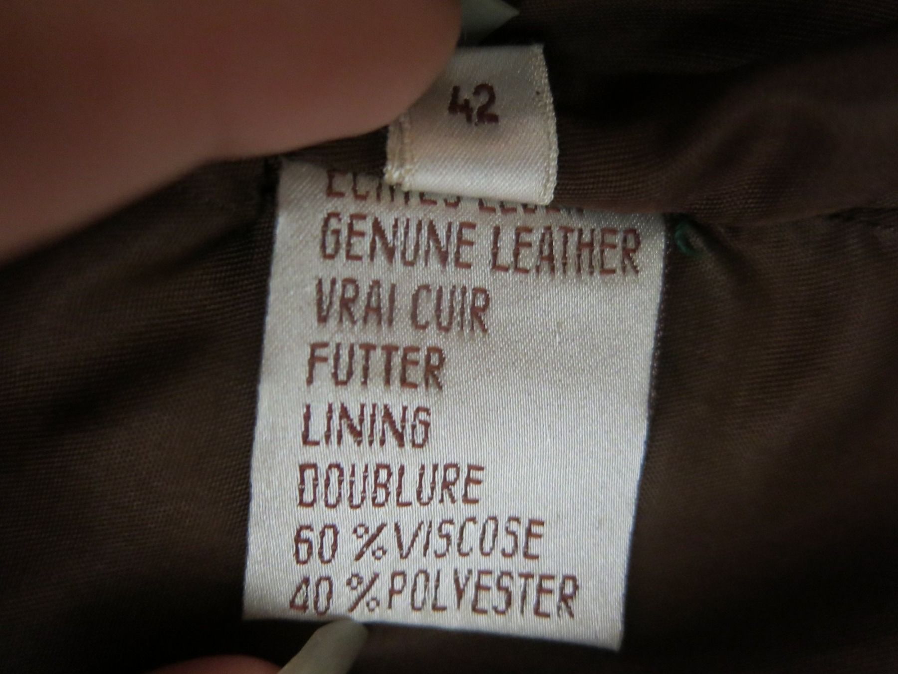Giacche: Jacke aus echtem Leder, Grösse 42 – Usato da Birsfelden venduto da myshop 2