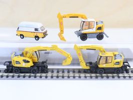 Lemke Minis 4 x Liebherr Bagger & Modellauto - N - NP: 114.-