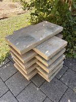 10x Gartenplatte 25×50×4 cm, grau Betonplatten