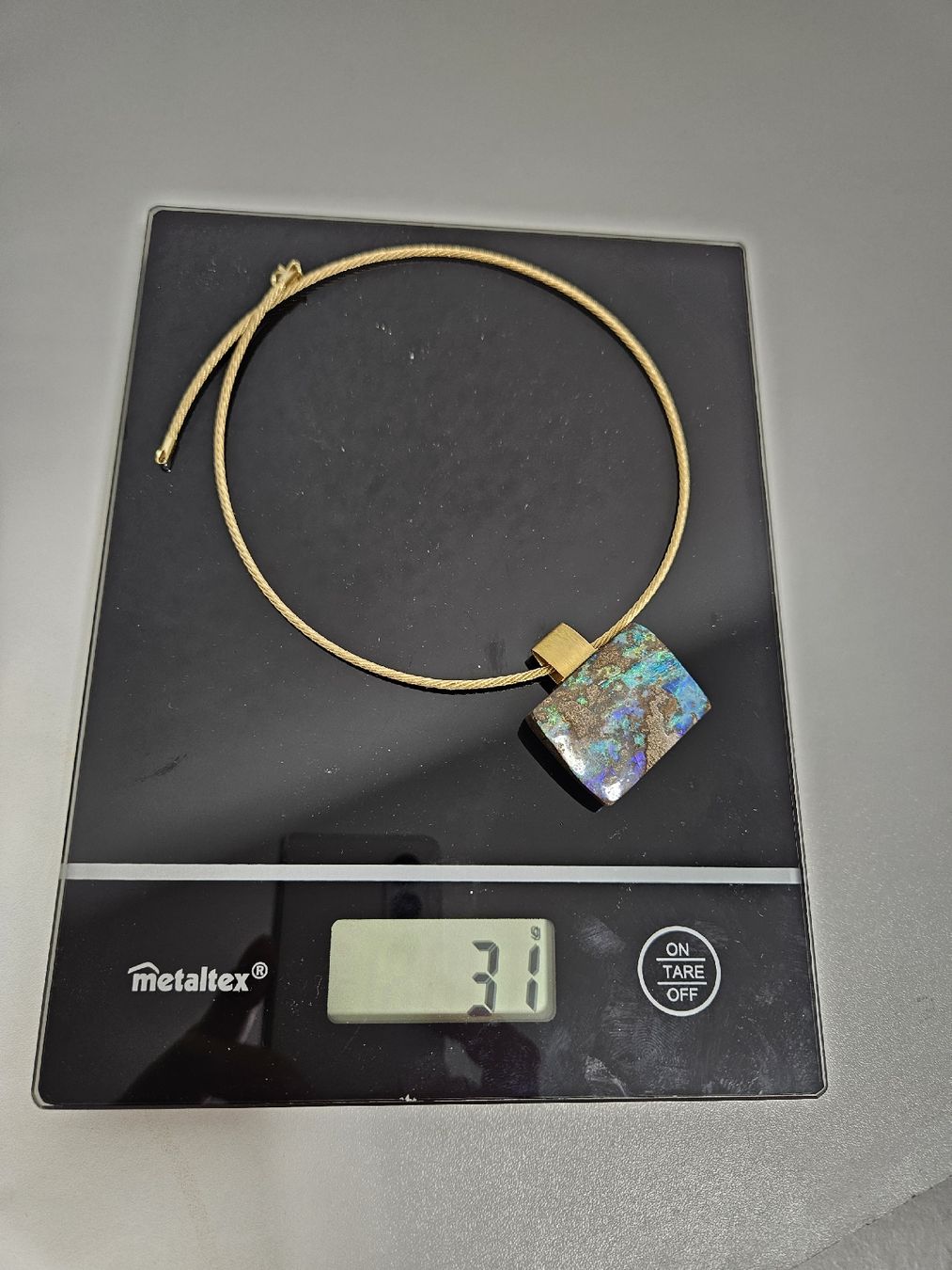 Catenine: Goldcollier 750 mit Anhänger Boulderopal – Usato da Schlieren venduto da Bestleo 7