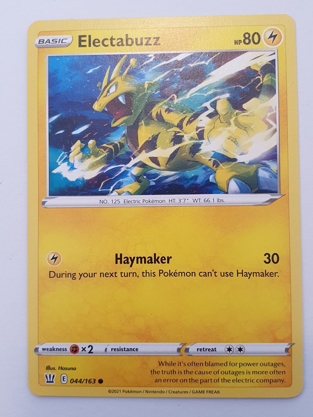 Pokémon Carte collezionabili: Electabuzz / 2021 Pokémon – Usato da Oberdorf BL venduto da BaldenEagle