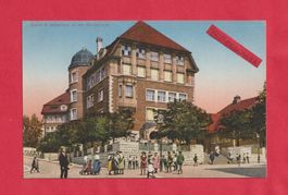 Stadt Zürich (ZH) Schulhaus an der Röslistrasse anno 1920