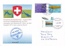 Bundesfeiertag Sonderflug Zeppelin NT Rütli-Altenrhein 2001