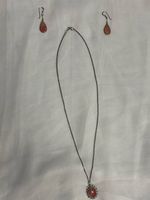 silver necklace and earrings set