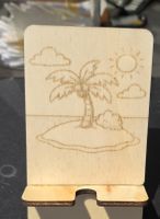 Handyhalter aus Holz die Insel für gestresste Handys