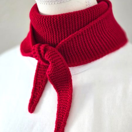 NEW Red Handknitted Sophie Scarf, 100% Merino Wool 120cm