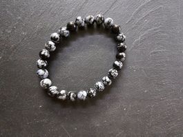 Armband aus Schneeflockenobsidian