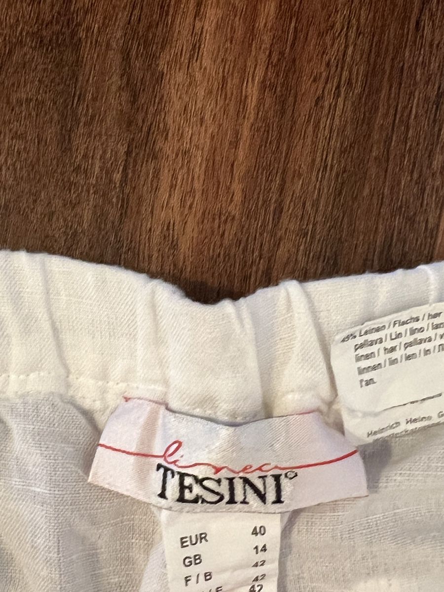Pantaloni: Weiße Leinenhose TESINI Gr. 40 Damen – Nuovo (secondo la descrizione) da Luzern venduto da Woodbee44 1