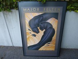 Poster Major Felten zwei Panther Davis Blue Artwork 70x100cm