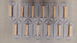 12x Reibscheibe mit Holzgriff