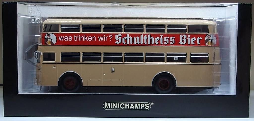 Minichamps Modellini d'auto: MINICHAMPS 1/43 Büssing D2U Heckeinstieg offen – Nuovo e nell'imballaggio originale da Läufelfingen venduto da noooby
