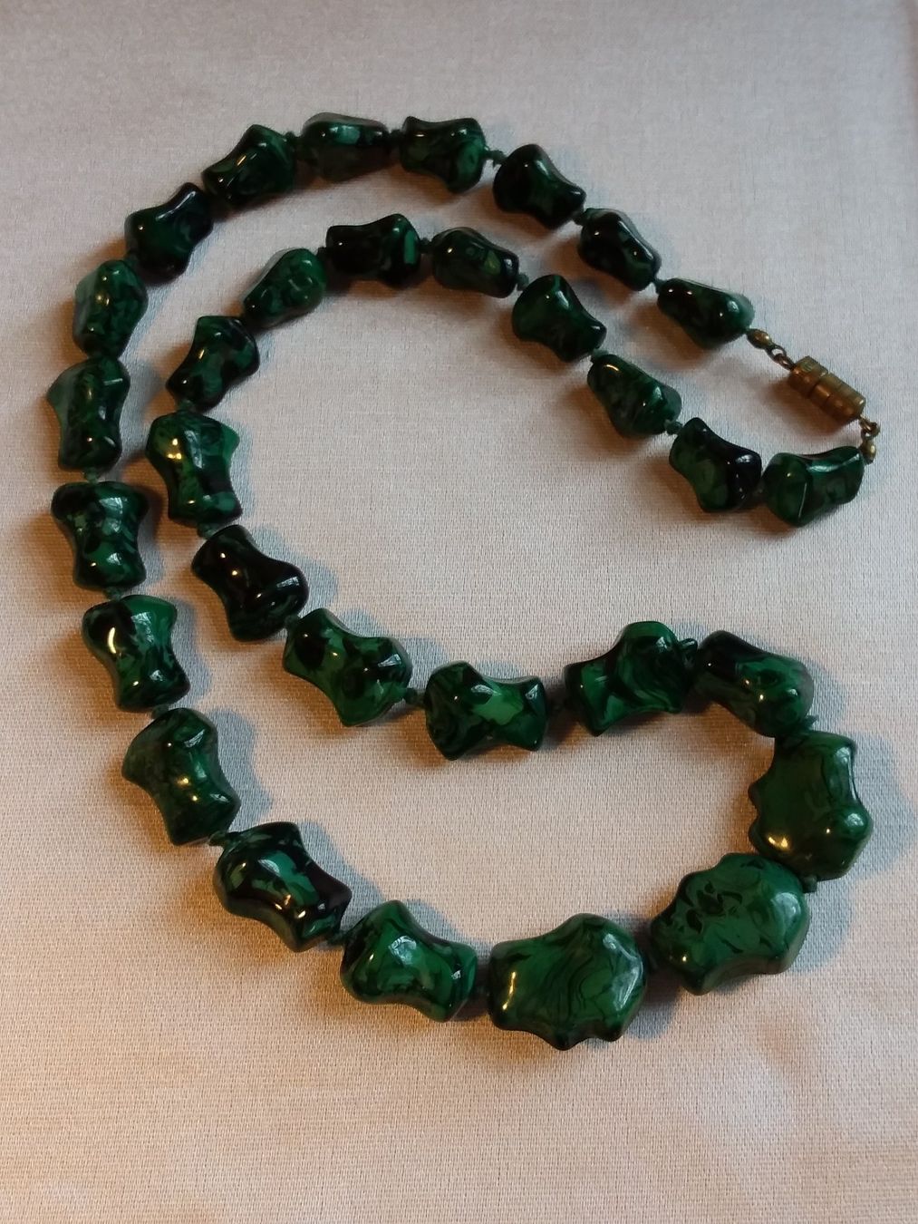Murano Ketten: Vintage alte MURANO Malachit Glas Halskette Collier – Gebraucht aus Zürich von helsan 7