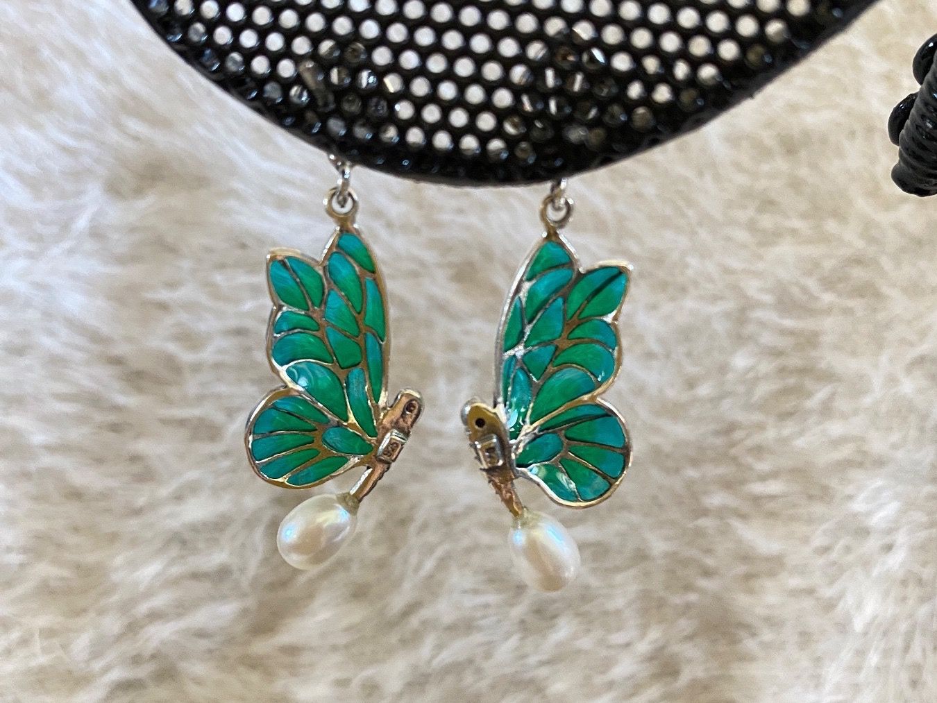 Ohrringe & -stecker: Ohrringe Tiffany Technik mit Perlen und Rubine Silver925 – Neu (gemäss Beschreibung) aus Zürich von LIBELLA13 3