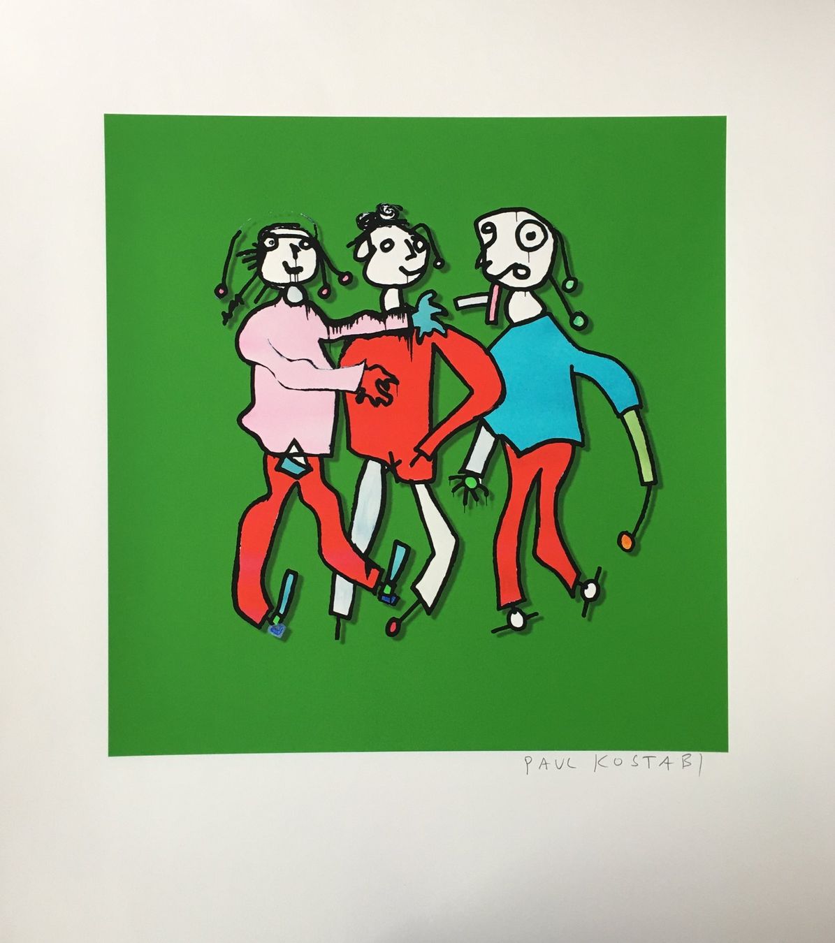 Grafica & Litografie: Paul Kostabi     "Exchange Students"      Giclee – Usato da Nennigkofen venduto da Sommersonnen